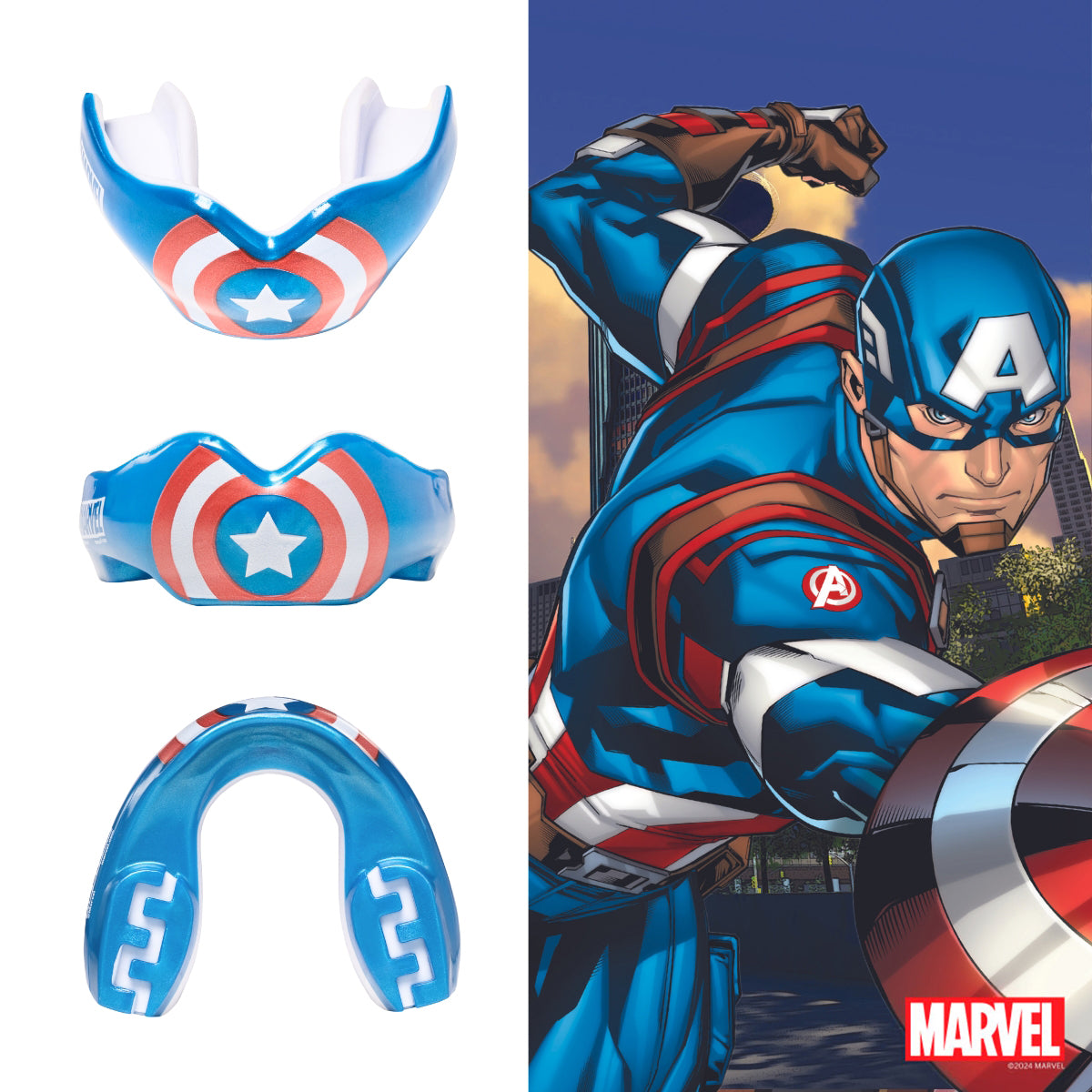 SafeJawz Marvel Ortho Captain America Mouthguard