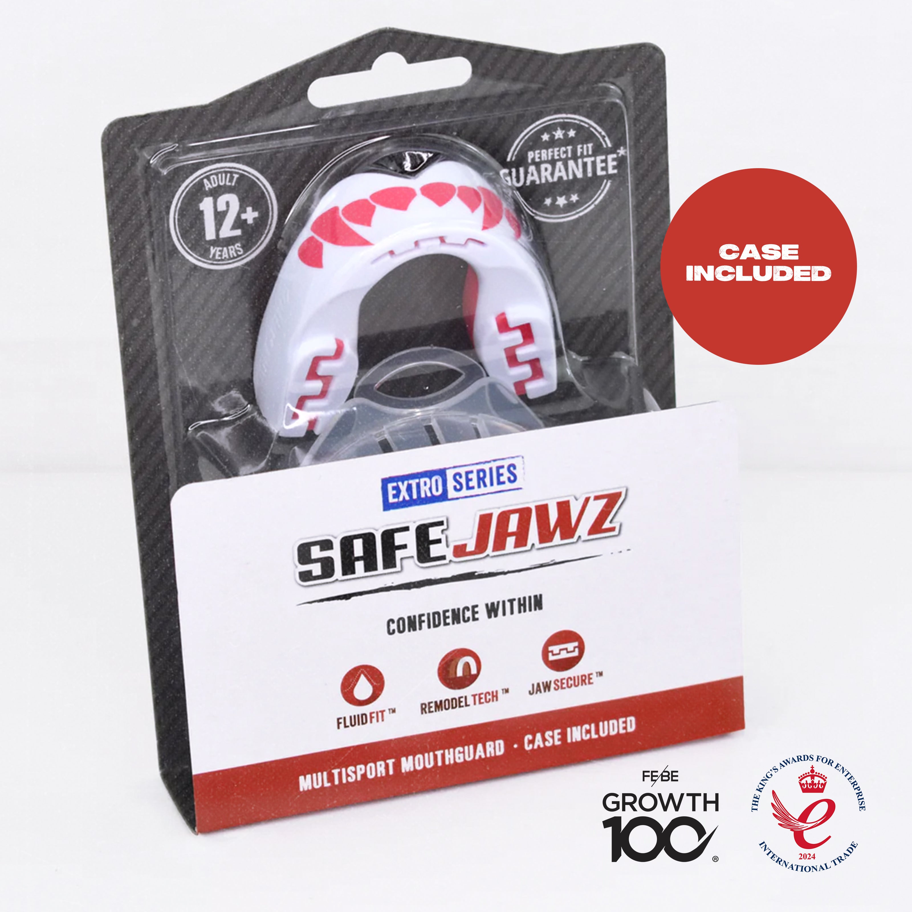 SAFEJAWZ® Extro Series 'Pink Fangz' Mouthguard