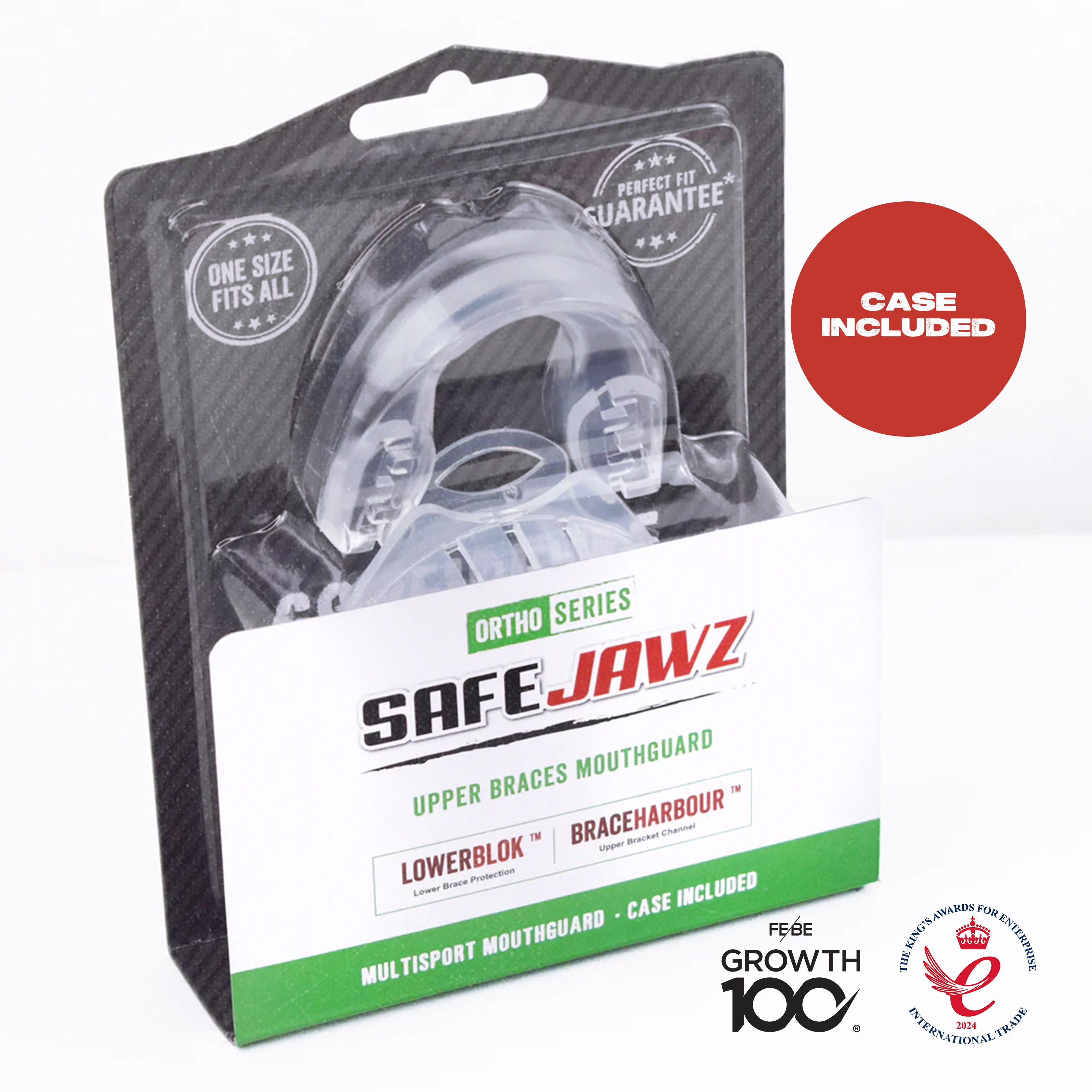 SAFEJAWZ® Ortho Series Mouthguard for Braces - Clear