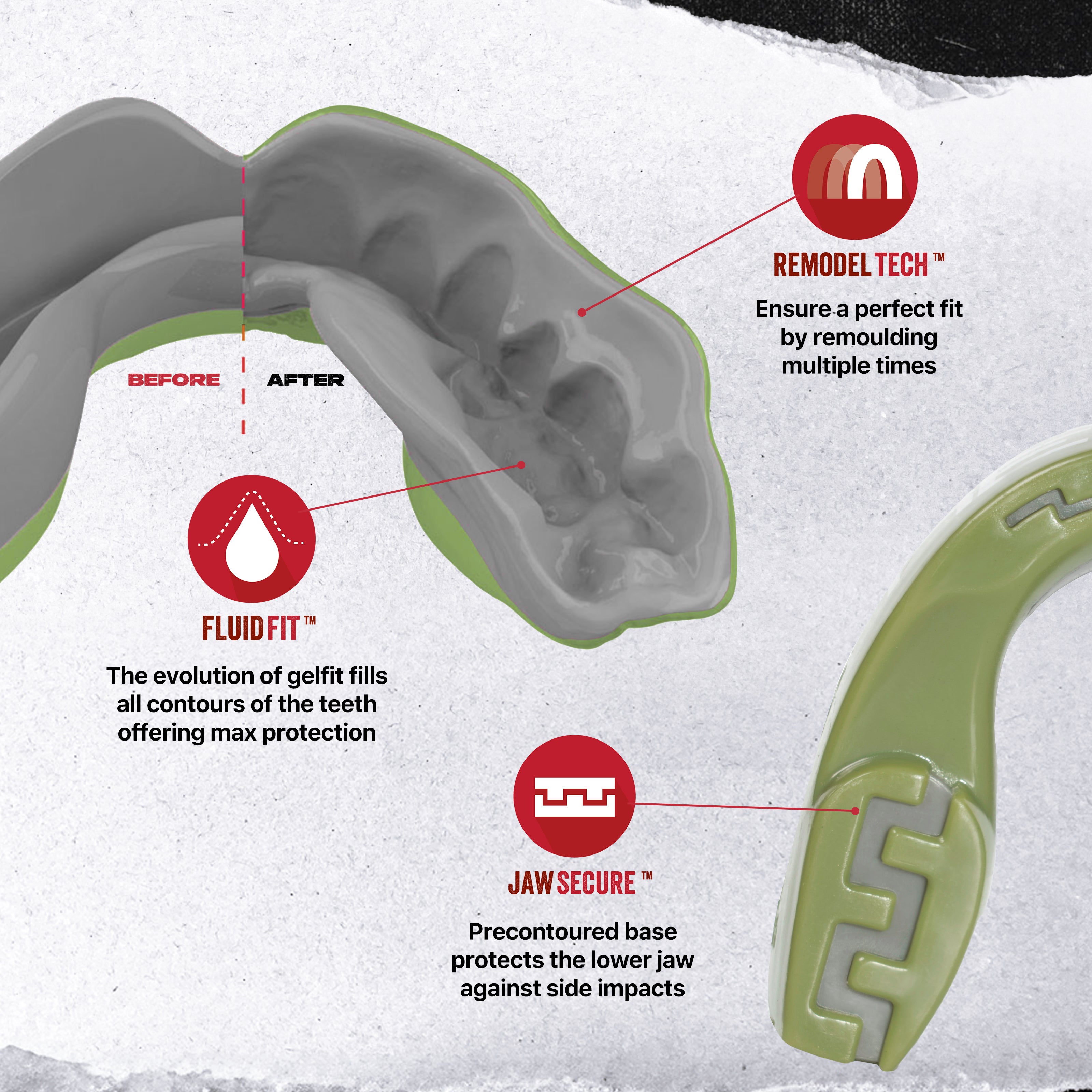 SAFEJAWZ Extro Series Re-Org Mouthguard Senior